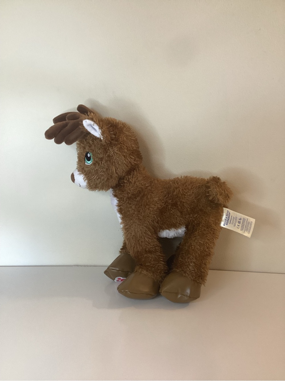 Build-A-Bear Brown Deer Plush with Teal Eyes